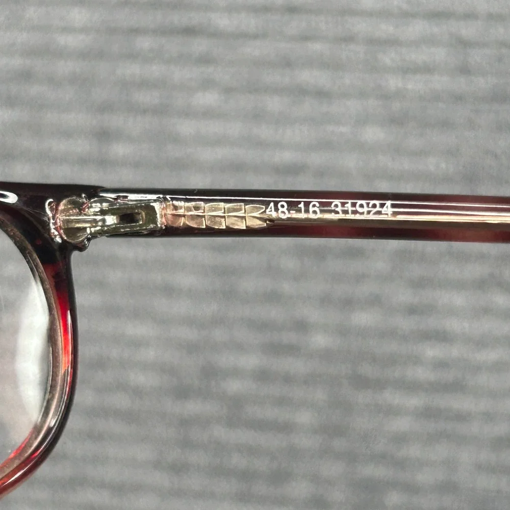 Mario Martinelli Burgundy Tortoise Oval Y2k Eyeglass Frames 48-16 31924
